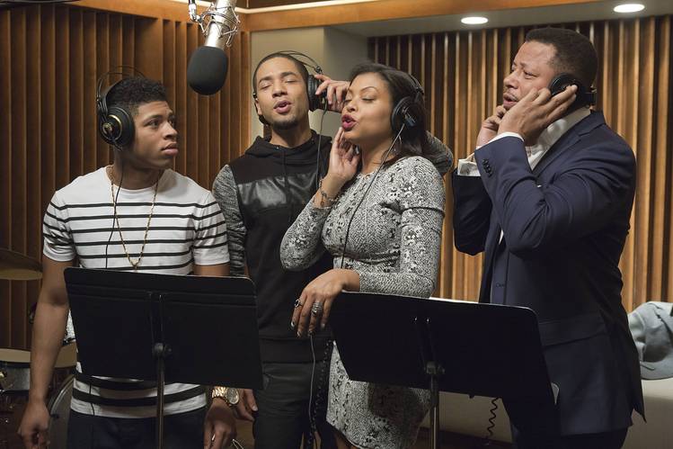 Bryshere Y. Gray, Jussie Smollett, Taraji P. Henson and Terrnce Howard appears on Empire&nbsp;on FOX network. Photo by FOX.