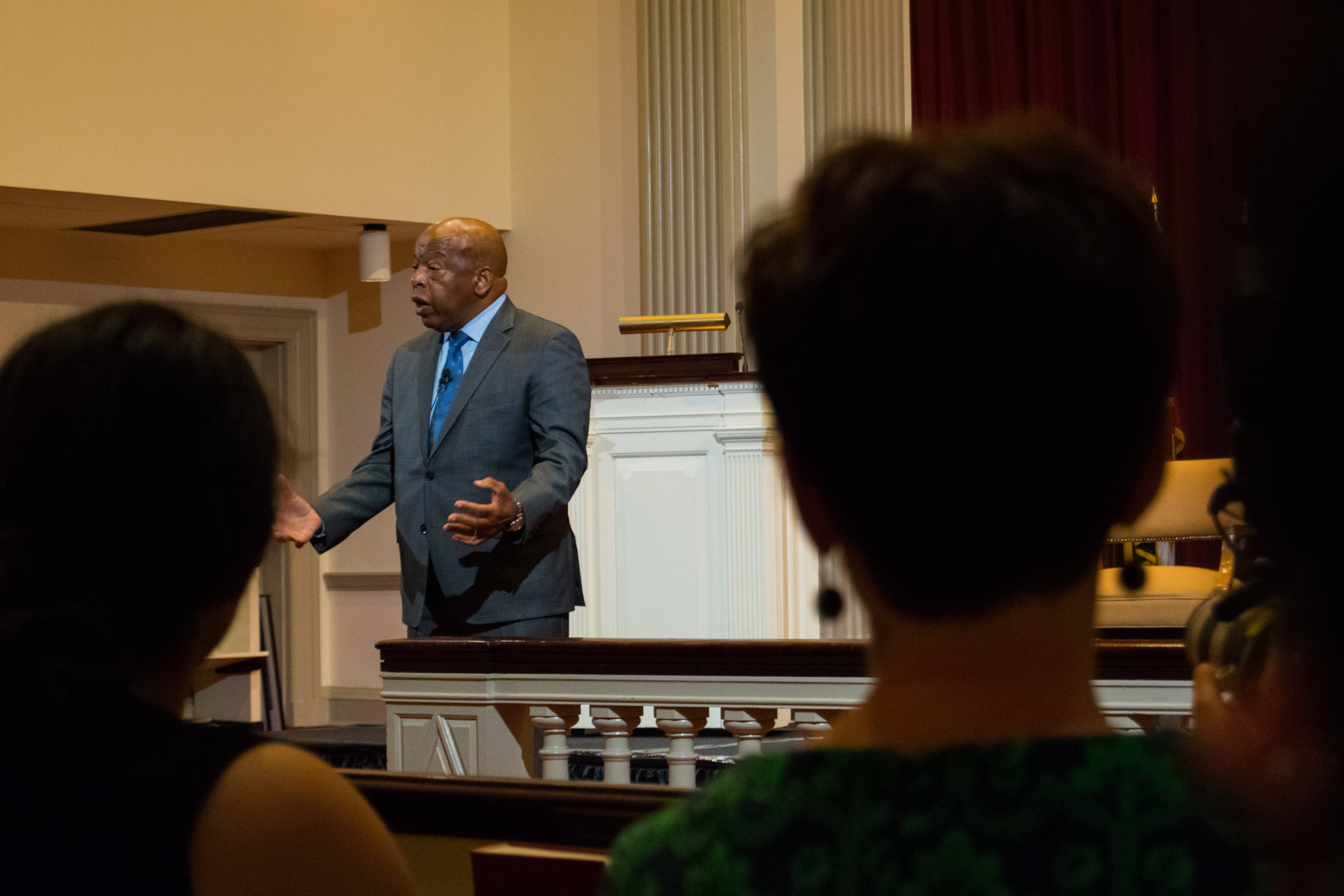 Rep. John Lewis, D-G.A., opened his segment of the Oct. 12, 2017, lecture titled Good Trouble&nbsp;with an anecdote about his childhood. He asked his mother why blacks and whites had to be segregated to which she responded, "That's the way it is. Do…