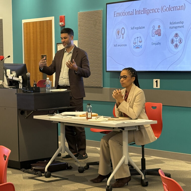 Sen. Angela Alsobrooks teaches leadership in government and politics course