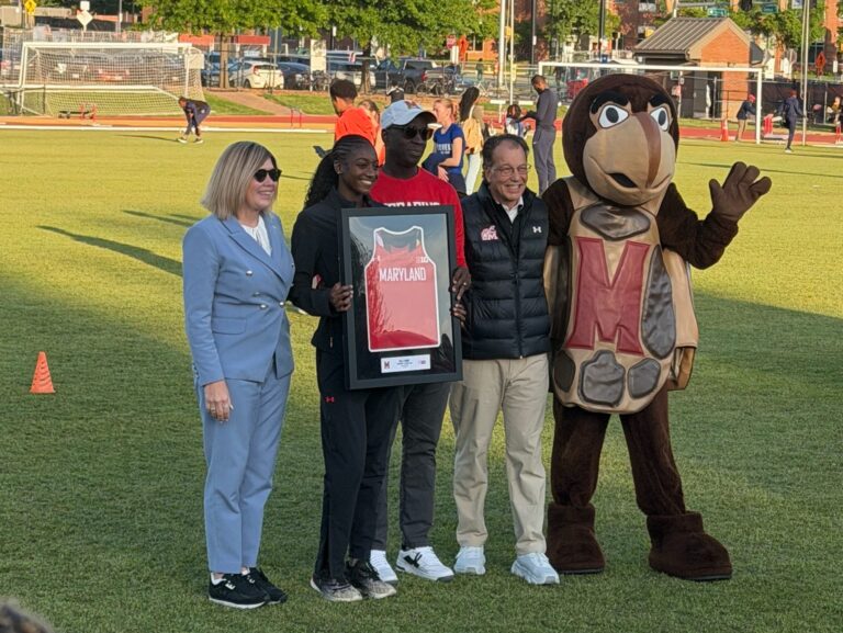 13 Maryland track and field seniors celebrated