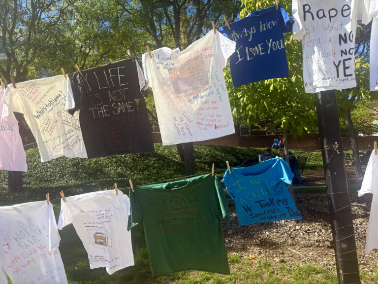 UMD Clothesline Project adds 30 shirts to display confronting sexual violence and relationship abuse